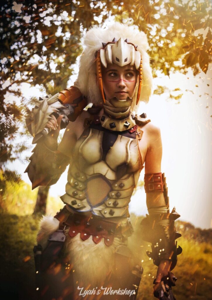 Lyah Cosplay en cosplay de l'armure Barioth de Monster Hunter