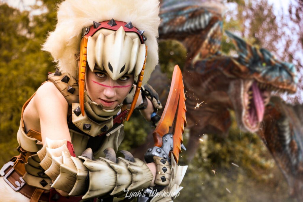 Lyah Cosplay en cosplay de l'armure Barioth de Monster Hunter