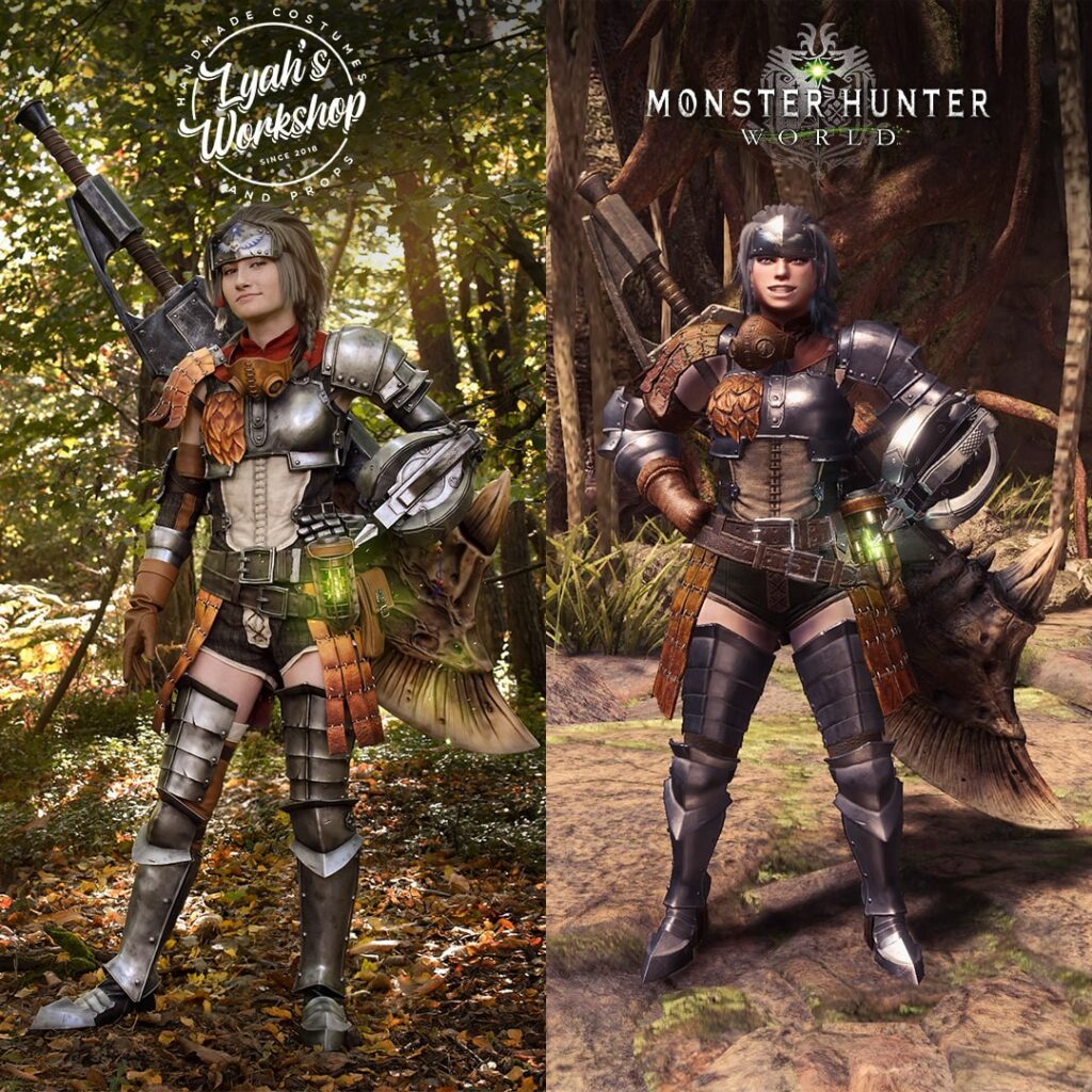 Lyah Cosplay en cosplay de l'armure Héritage de Monster Hunter