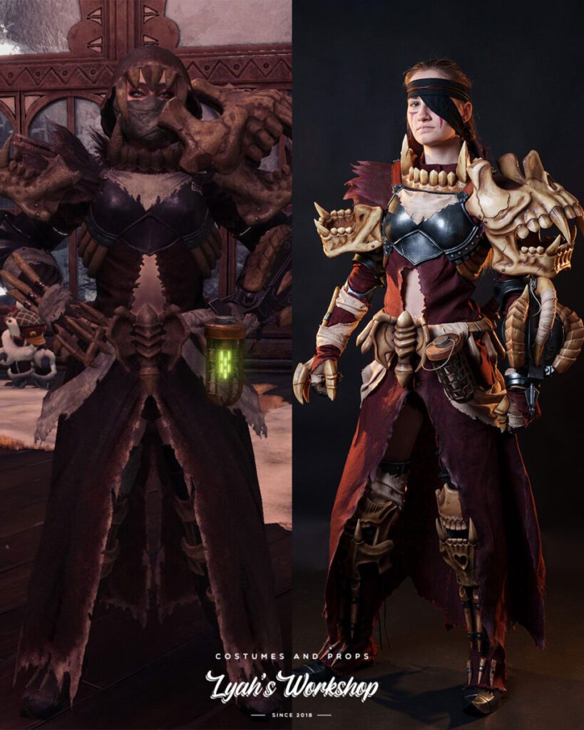 Cosplay de l'armure Putride de Monster Hunter fabriqué par LyahCosplay